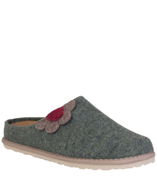Kapcie damskie Befado Home & Go 155D218 zielone filcowe