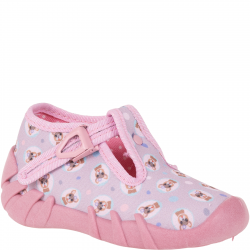 Kapcie dziecięce Befado 110N485 różowe - zdrowa stopa i komfort dla dziewczynki