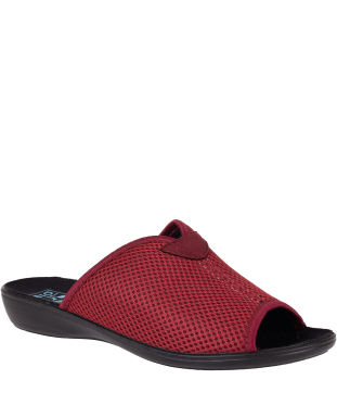 Bordowe kapcie damskie Adanex 30266 całoroczne kapcie BIO.